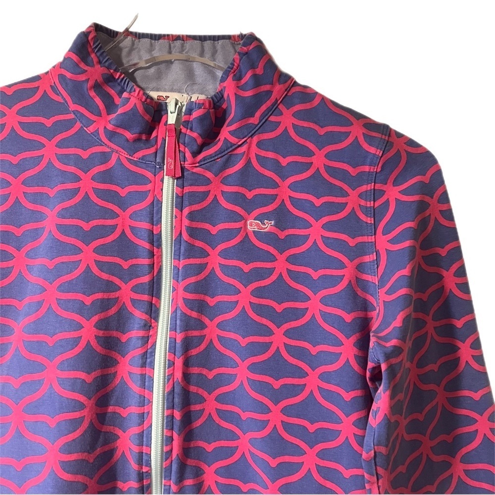 Vineyard Vines Purple Pink Full Zip Jacket Mock Neck Pockets Girls Size L - Picture 2 of 9